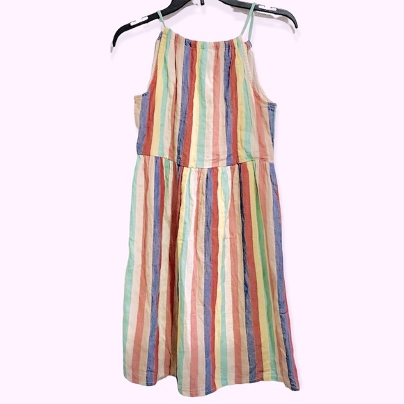 THML Striped Midi Spring Summer Sundress Day Dress S - Picture 4 of 8